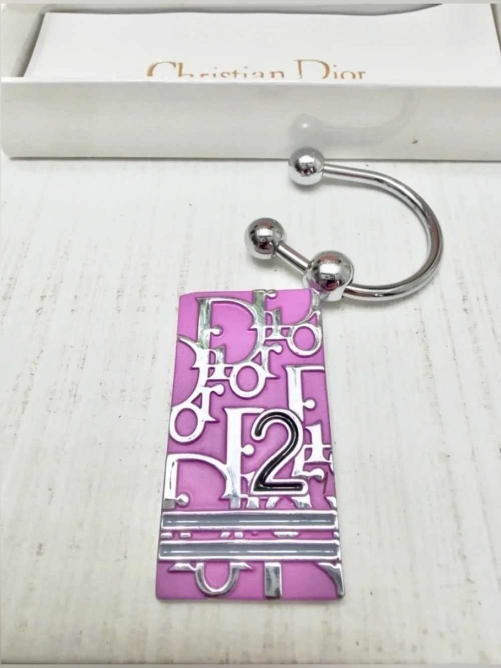 Rare Vintage Dior Pink Trotter Keychain